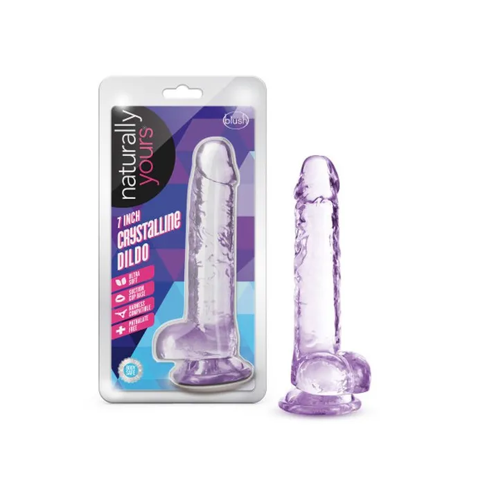 Dildos Naturally Yours 7 Crystaline Dildo Amethyst Naturally Yours