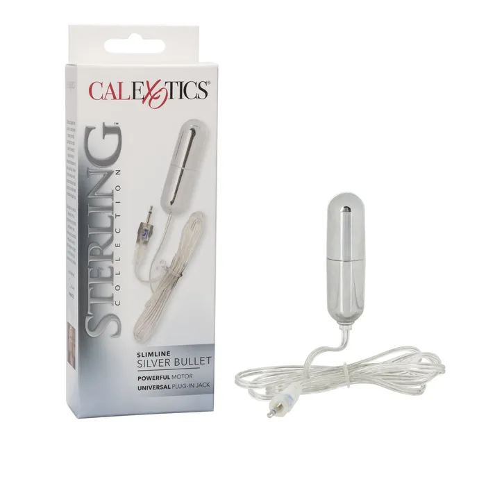 CalExotics Female Sex Toys Sterling Collection Slimline Silver Bullet