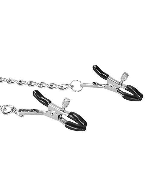Shots America LLC Anal Shots Ouch Black White Velcro Collar Wnipple Clamps Black