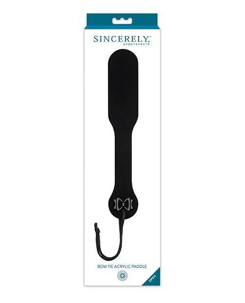 Sincerely Bow Tie Acrylic Paddle Sportsheets International Vibrators