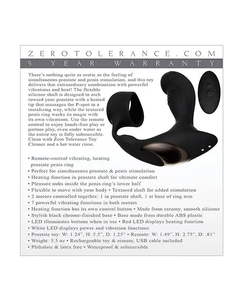 Anal Strapped Tapped Rechargeable Prostate Vibrator Black Zero Tolerance