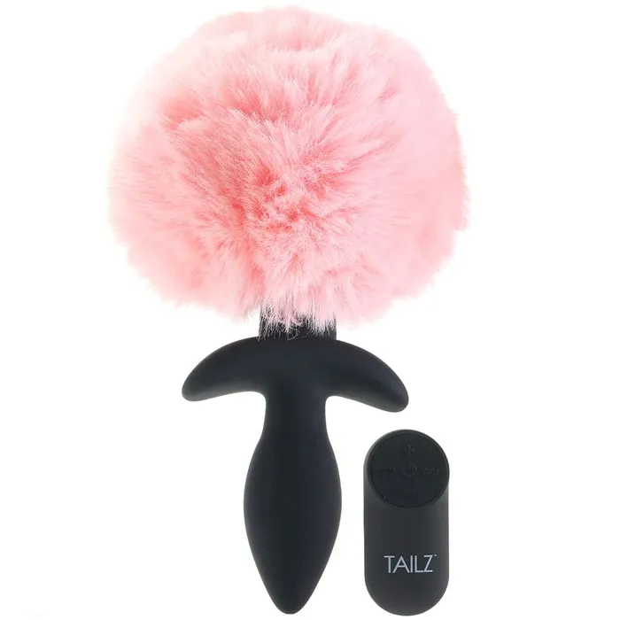Anal pink cherry XR Brands Tailz Waggerz Moving Vibrating Bunny Tail Butt Plug