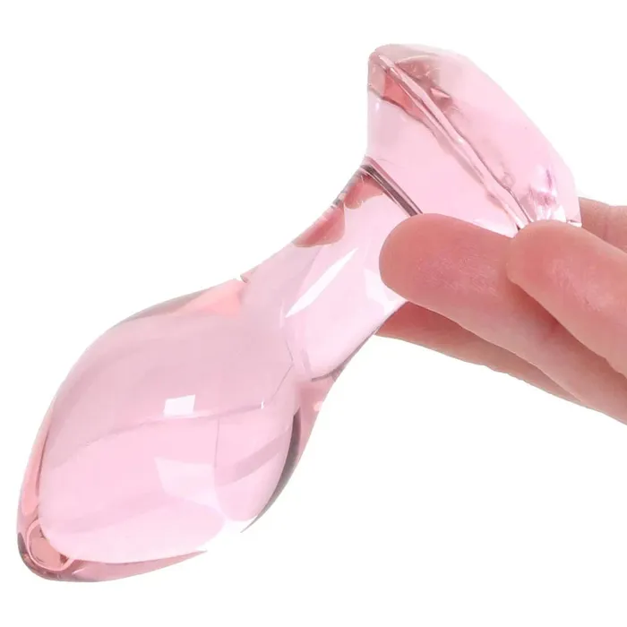 Crystal Series Crystal Glass Gem Plug in Pink pink cherry Anal