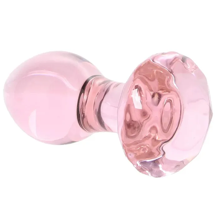 Crystal Series Crystal Glass Gem Plug in Pink pink cherry Anal
