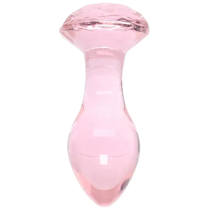 Crystal Series Crystal Glass Gem Plug in Pink pink cherry Anal