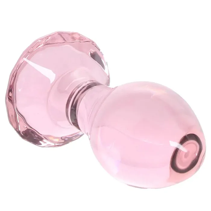 Crystal Series Crystal Glass Gem Plug in Pink pink cherry Anal