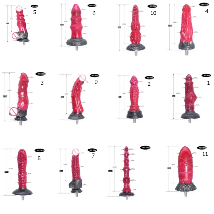 Dildos House of Dasein Sex Machine Attachments Red And Black Vac U Lock Dildos