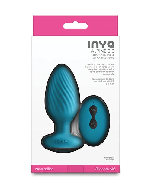 Inya Anal Inya Alpine 20 Gyrating and Vibrating Plug w Remote Teal
