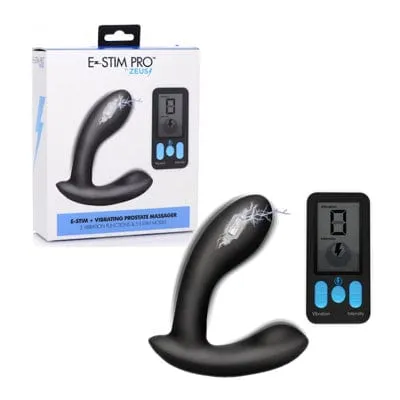 Landco Male Sex Toys Zeus EStim Vibrating Prostate Massager