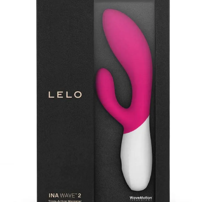 LELO Ina Wave 2 GSpot Caressing Rabbit Vibrator Cerise LELO Female Sex Toys
