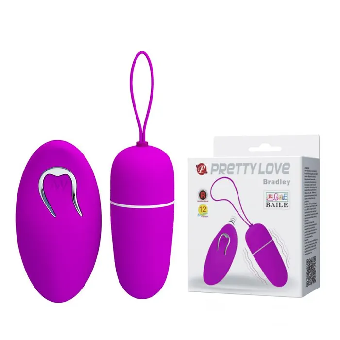 Vibrators Pretty Love Bradley Vibrating Remote Egg Purple JCAP