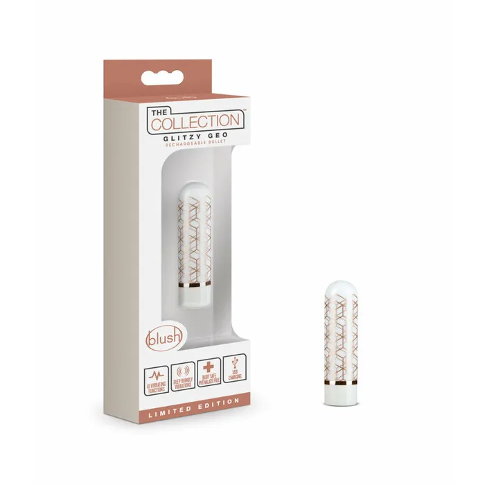 Blush Female Sex Toys The Collection Glitzy Geo Bullet in Rose Gold