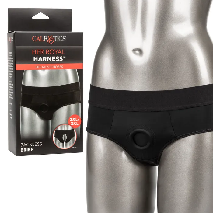 Her Royal Harness Backless Brief 2xl3xl CalExotics Female Sex Toys Her Royal Harness Backless Brief 2xl3xl CalExotics Female Sex Toys