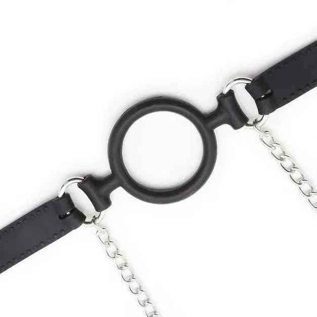 JOYGASMS Male Sex Toys JOYGASMS Silicone Adjustable Open Mouth ORing Gag with Lockable Closure Adjustable Alligator Tip Nipple Clamps with Link Chain
