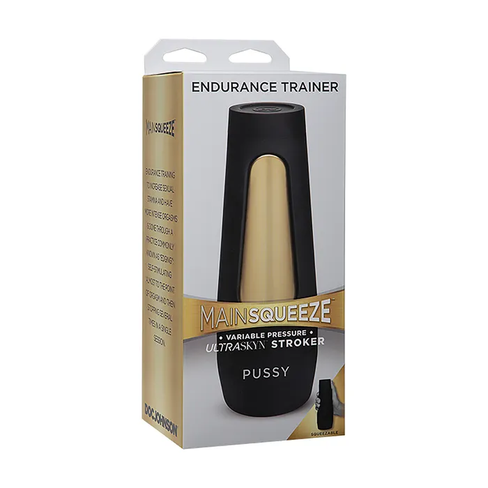 Main Squeeze Male Sex Toys Doc Johnson Endurance Trainer ULTRASKYN Masturbator Stamina Training for Powerful Orgasms