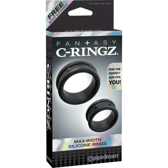 Pipedream Anal Fantasy CRingz Max Width Silicone Rings Black Pipedream Anal Fantasy CRingz Max Width Silicone Rings Black