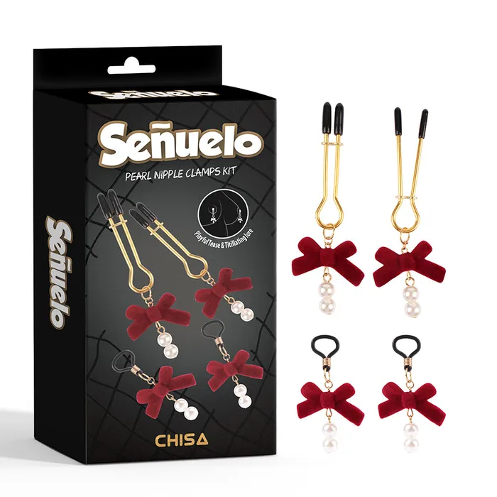 SENUELO PEARL NIPPLE CLAMPS KIT CHISA Couples