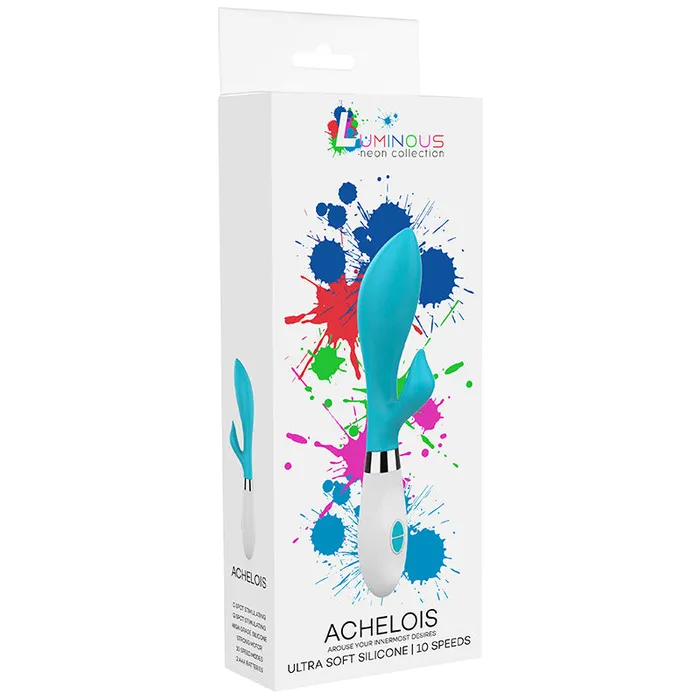 Shots America LLC Female Sex Toys Luna Neon Achelois UltraSoft Silicone Dual Stimulator Turquoise Shots America LLC Female Sex Toys Luna Neon Achelois UltraSoft Silicone Dual Stimulator Turquoise