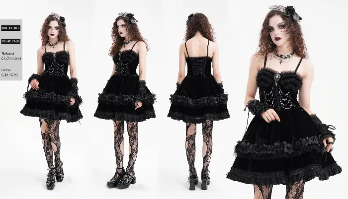 Sophisticated Lace Evening Gown with Chains and Beads EVEs SECRETS Male Sex Toys