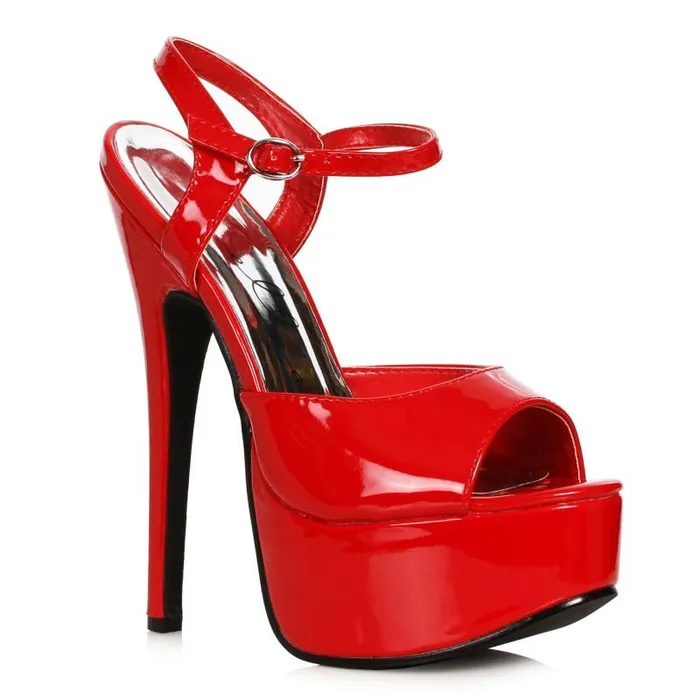 Vibrators Ellie Shoes Stiletto Sandal Red 65in 8 Red