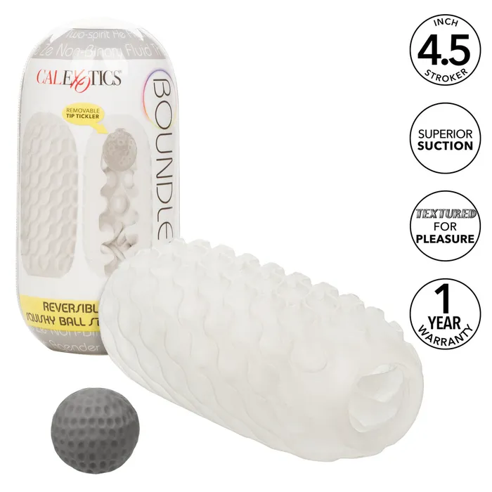 CalExotics Male Sex Toys Boundless Reversible Squishy Ball Stroker Smoke CalExotics Male Sex Toys Boundless Reversible Squishy Ball Stroker Smoke