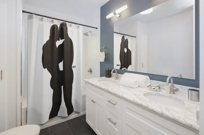 COLT Couples Shower Curtain Printify Vibrators
