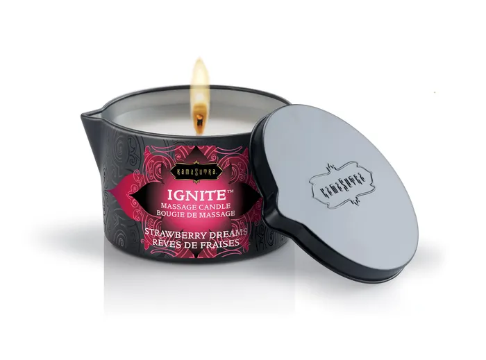 Couples Calvista Kama Sutra IGNITE Massage Candle Strawberry Dreams