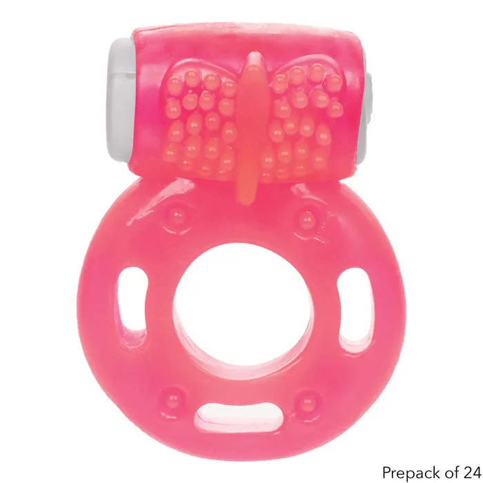 Couples Foil Pack Vibrating Cock Ring Pink CalExotics