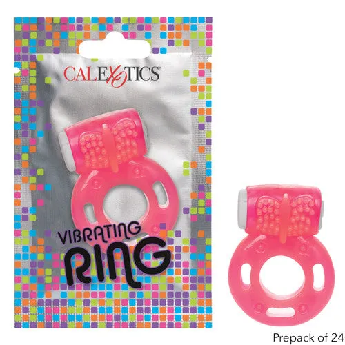 Couples Foil Pack Vibrating Cock Ring Pink CalExotics Couples Foil Pack Vibrating Cock Ring Pink CalExotics