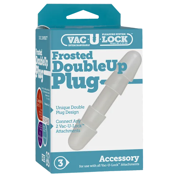 Doc Johnson Dildos VacULock Frosted Double Up Plug Doc Johnson Dildos VacULock Frosted Double Up Plug