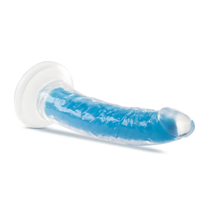 Glow in the Dark Prysm 7 Silicone Dual Density Dildo Neon Blue Blush Dildos
