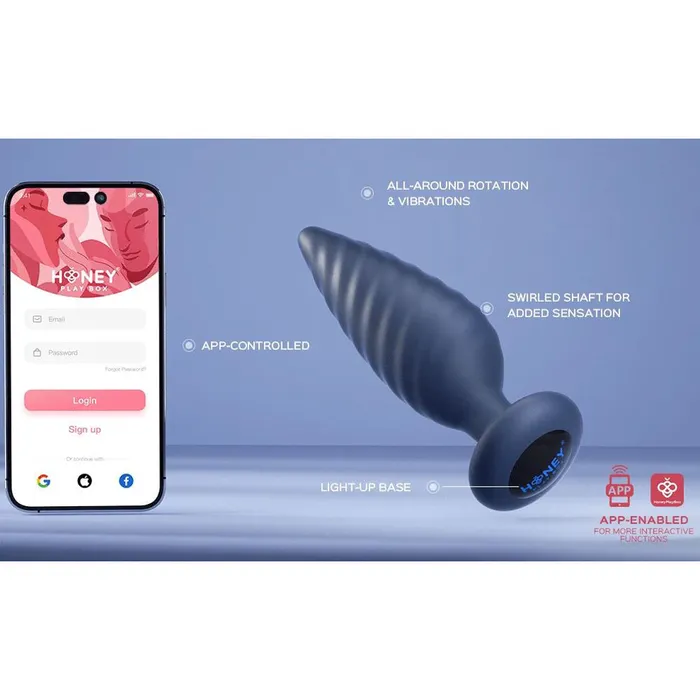Male Sex Toys Honey Play Box Noah AppControlled Rotating Anal Plug