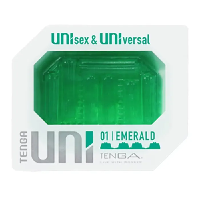 Male Sex Toys Tenga Uni Unisex Universal Masturbator for Men and Women Emerald FRISKY BUSINESS SG