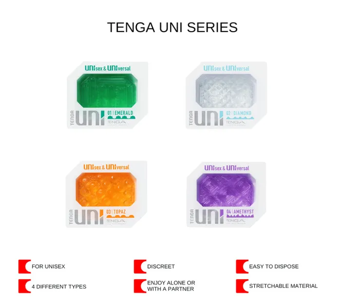 Male Sex Toys Tenga Uni Unisex Universal Masturbator for Men and Women Emerald FRISKY BUSINESS SG