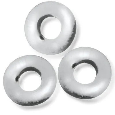 Oxballs Male Sex Toys Oxballs Fat Willy Rings 3 Pack Cock Ring Clear