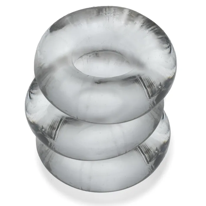 Oxballs Male Sex Toys Oxballs Fat Willy Rings 3 Pack Cock Ring Clear