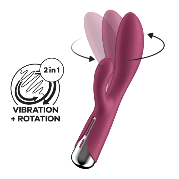 Satisfyer Spinning Rabbit 1 Rechargeable Rotating Rabbit Vibrator Red Windsor Wholesale Vibrators