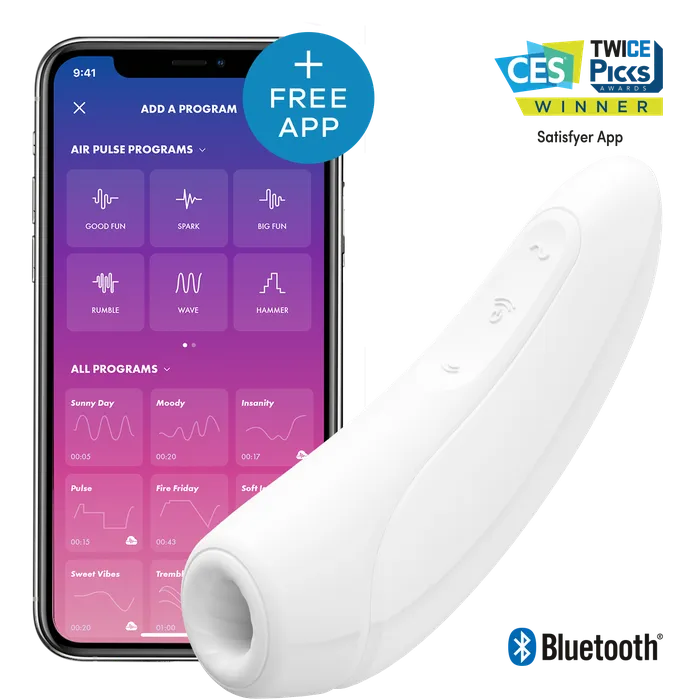 Vibrators Satisfyer Satisfyer Curvy App Controlled Vibrator ORGASM GUARANTEE