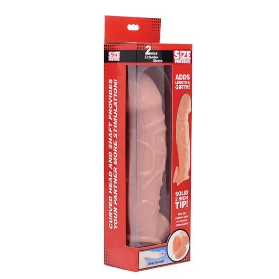 XR Brands Male Sex Toys Size Matters 2 Flesh Penis Extender Sleeve