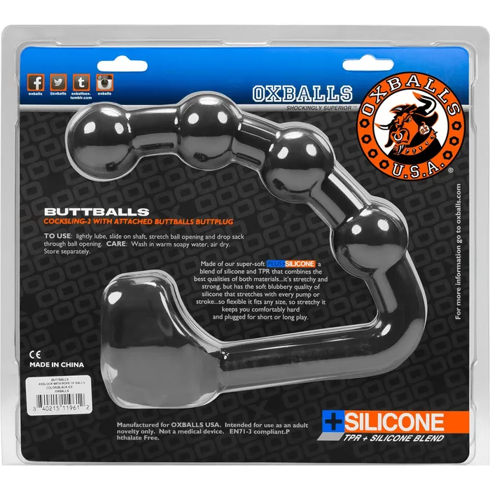 Anal Oxballs Oxballs Buttballs AssLock Cocksling Black Ice Anal Oxballs Oxballs Buttballs AssLock Cocksling Black Ice