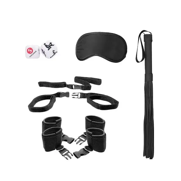 Anal Shots America Shots Ouch Black White Bed Post Bindings Restraint Kit Black Anal Shots America Shots Ouch Black White Bed Post Bindings Restraint Kit Black