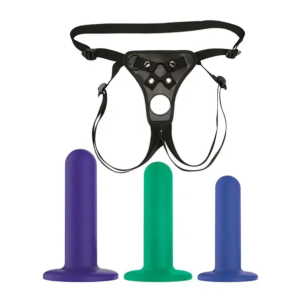 Bodispa INC Nobu Tai Silicone Dildo Set wAdjustable Strap On 3 Piece Kit Assorted Colors Female Sex Toys Bodispa INC Nobu Tai Silicone Dildo Set wAdjustable Strap On 3 Piece Kit Assorted Colors Female Sex Toys