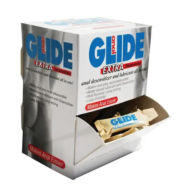 Body Action Products Anal Anal Glide Extra 50 Pc Display