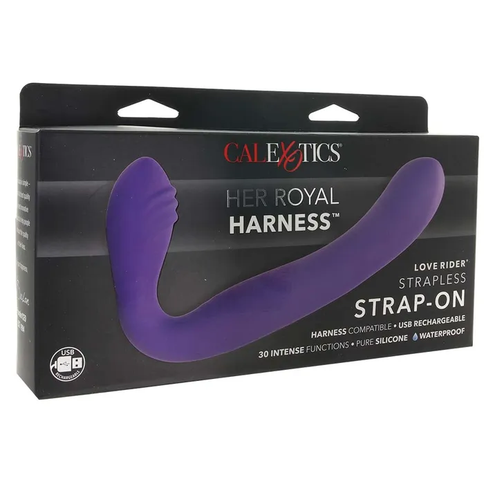 CalExotics Female Sex Toys Rechargeable Love Rider Strapless StrapOn in Purple CalExotics Female Sex Toys Rechargeable Love Rider Strapless StrapOn in Purple
