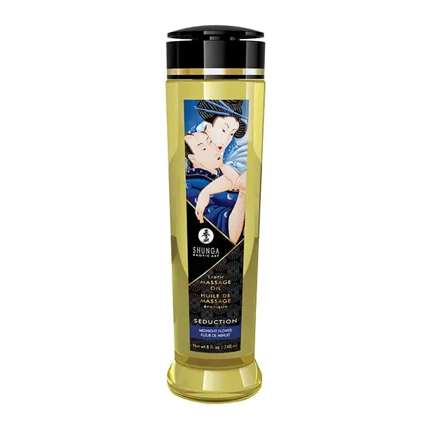 Couples Shunga Massage Oil Seduction Midnight Flower 8oz