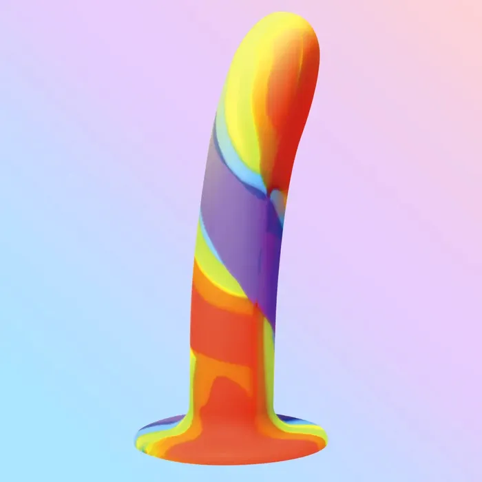 Curve Toys Dildos Rainbow Silicone Dildo