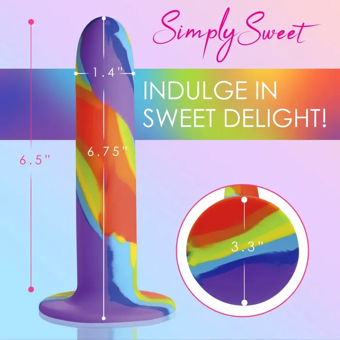 Curve Toys Dildos Rainbow Silicone Dildo