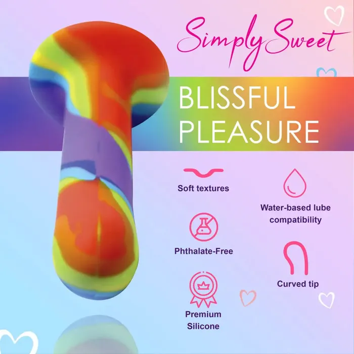 Curve Toys Dildos Rainbow Silicone Dildo