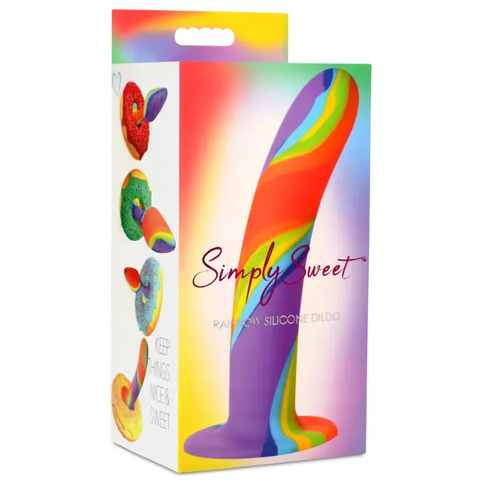 Curve Toys Dildos Rainbow Silicone Dildo