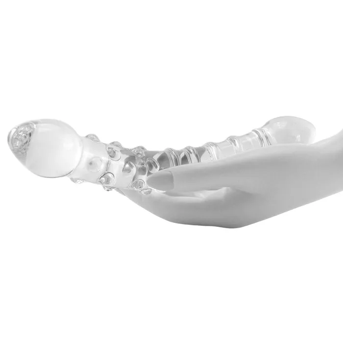 Dildos glas Double Trouble Ridged Glass Dildo Dildos glas Double Trouble Ridged Glass Dildo